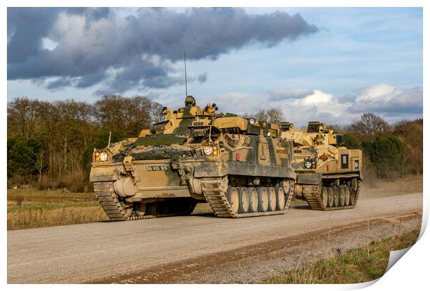 Armoured recovery vehicle Print by Oxon Images