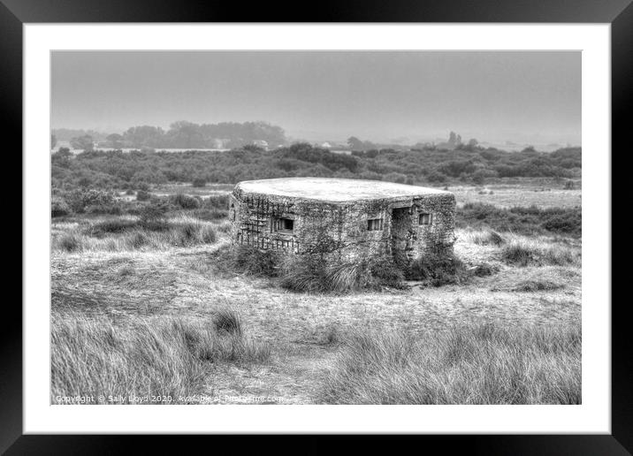 Wartime Pillbox at Horsey Framed Mounted Print by Sally Lloyd