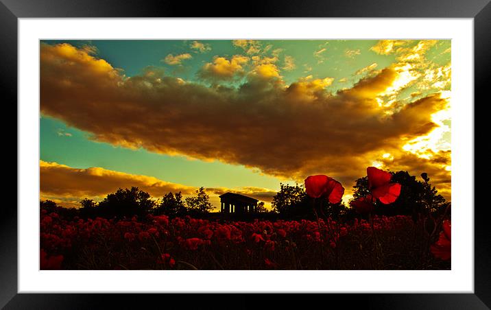 penshaw silhouette Framed Mounted Print by Northeast Images