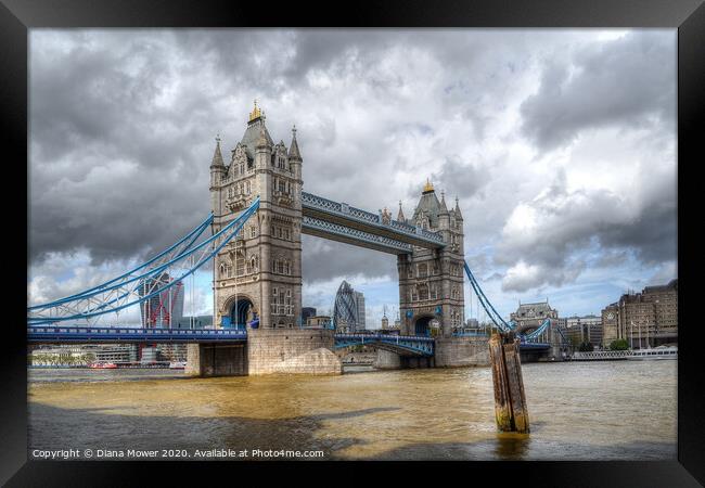 Tower Bridge London City  Framed Print by Diana Mower