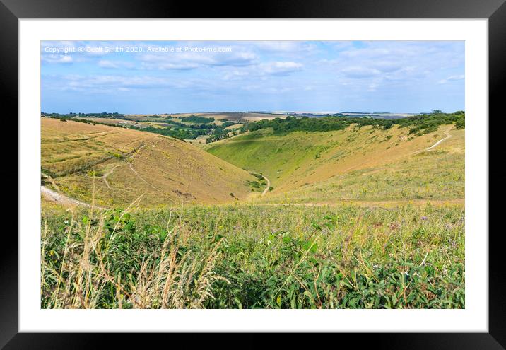 Devils Dyke Valley Framed Mounted Print by Geoff Smith
