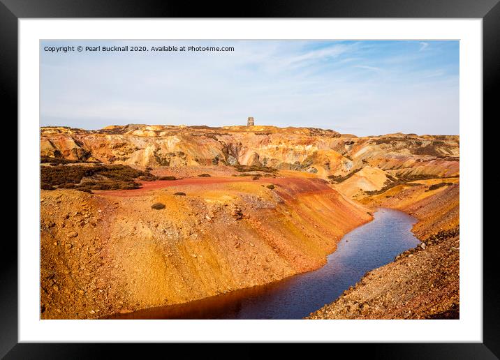 Parys Mountain Copper Mine on Anglesey Framed Mounted Print by Pearl Bucknall