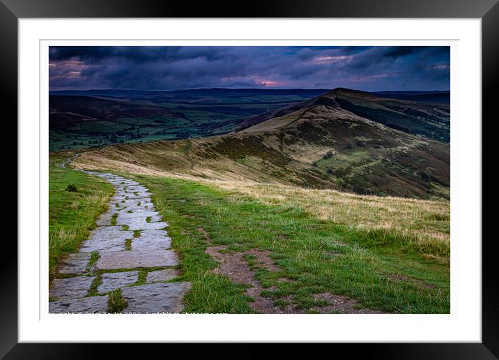 Mam Tor at Sunrise Framed Mounted Print by Peter Taylor