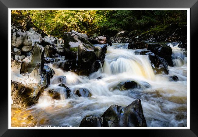 River through the Fairy Glen Framed Print by Peter Taylor