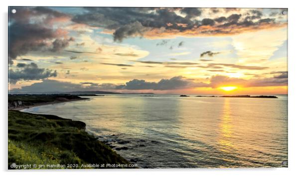 Coastaal Sunset Acrylic by jim Hamilton