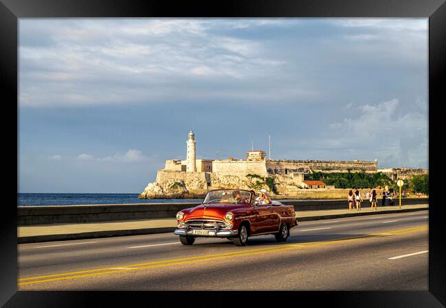 Vintage American car, Havana, Cuba Framed Print by Phil Crean