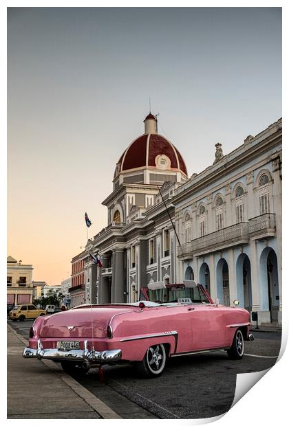 Open top American 1950s car, Cuba Print by Phil Crean