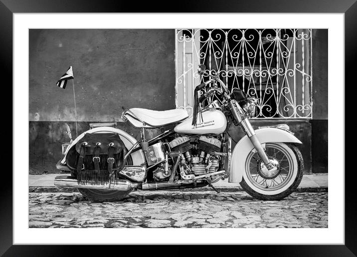 1950's Harley Davidson Framed Mounted Print by Phil Crean