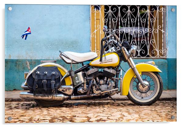 1950's Harley Davidson Acrylic by Phil Crean