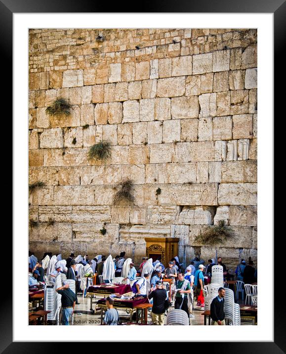 Western Wall, Jerusalem, Israel. Framed Mounted Print by Peter Bolton