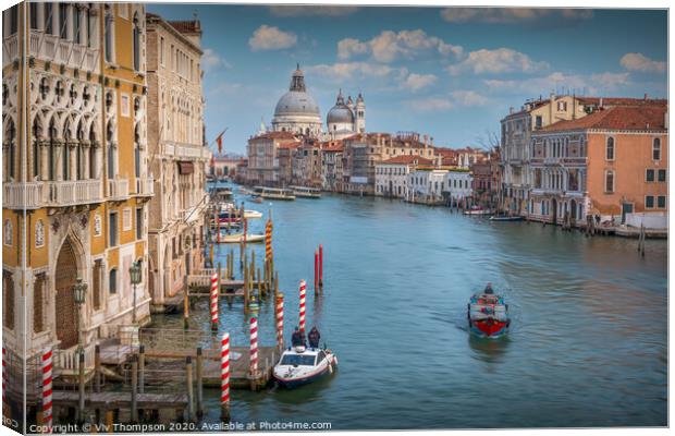 Venice and The Grand Canal Canvas Print by Viv Thompson