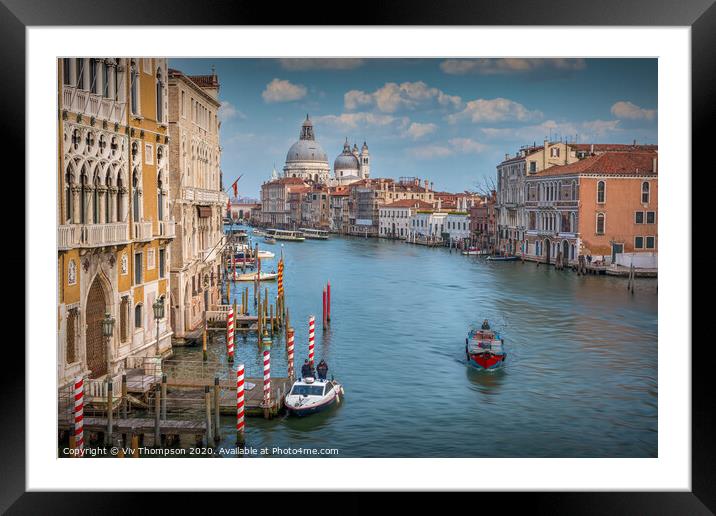 Venice and The Grand Canal Framed Mounted Print by Viv Thompson