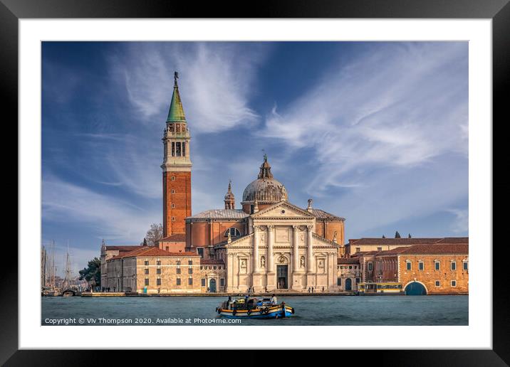 The San Marco Bell Tower Framed Mounted Print by Viv Thompson