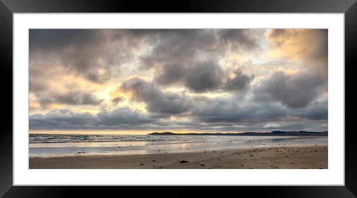 Moody Beach, Llanddwyn, Anglesey Framed Mounted Print by Ian Homewood