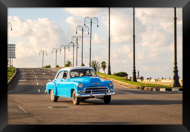 Old American car, Havana, Cuba Framed Print by Phil Crean