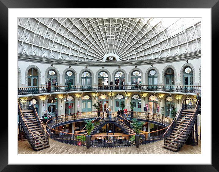 The Corn Exchange Leeds. Framed Mounted Print by Lilian Marshall