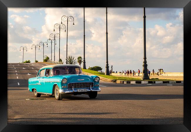 American 1950s car, Cuba Framed Print by Phil Crean