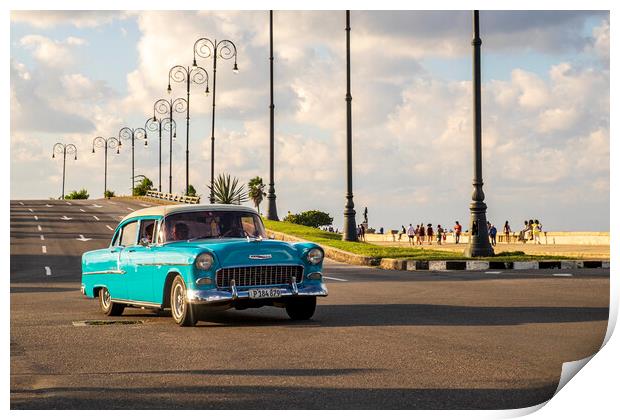American 1950s car, Cuba Print by Phil Crean