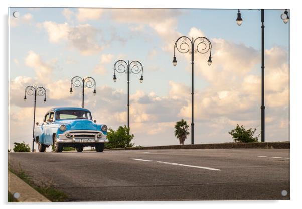 Vintage American car, Havana, Cuba Acrylic by Phil Crean