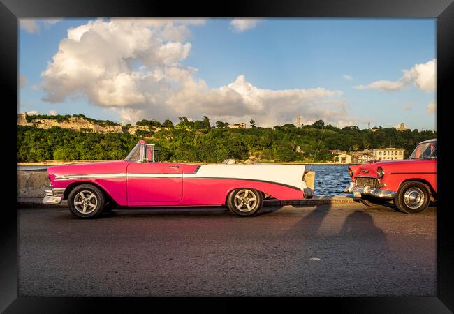 Open top American 1950s car, Havana Cuba Framed Print by Phil Crean