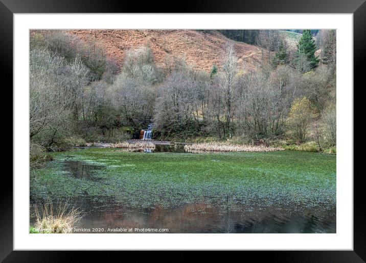 The Clydach Vale Upper Pond Rhondda Fawr Framed Mounted Print by Nick Jenkins