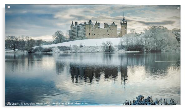 Linlithgow Palace in Winter Acrylic by Douglas Milne