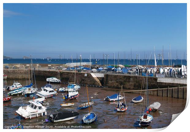 Boats in the Bay Print by Stephen Hamer