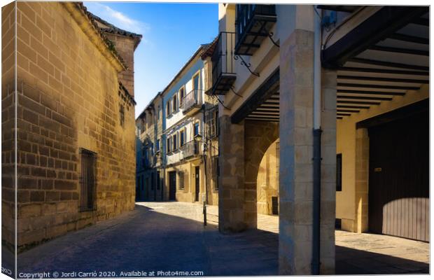 Street of the historical nucleus of Ubeda Canvas Print by Jordi Carrio