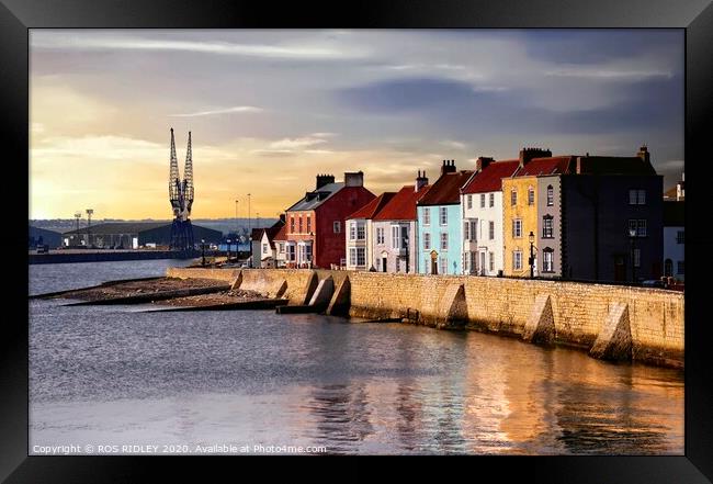 Reflections Hartlepool Headland Framed Print by ROS RIDLEY
