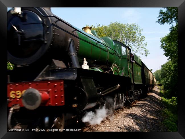 Steam Locomotive, Hall class 6960 - Ravingham Hall  Framed Print by Nik Taylor