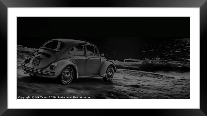 Original VW Beetle  Framed Mounted Print by Nik Taylor
