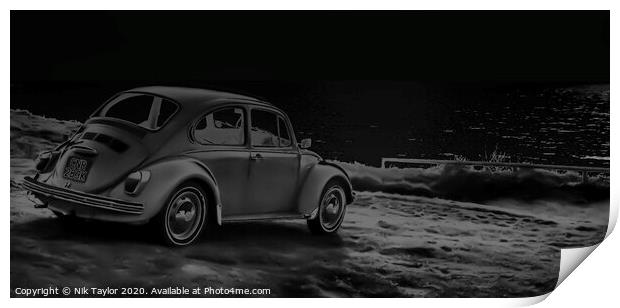 Original VW Beetle  Print by Nik Taylor