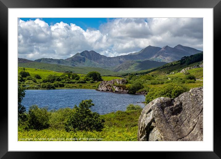 Snowdon Horseshoe Snowdonia Wales Framed Mounted Print by Adrian Evans