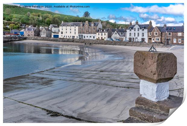 Stonehaven Harbourfront Print by Valerie Paterson