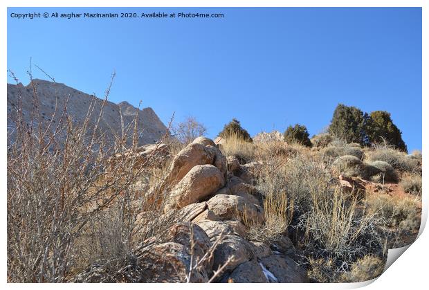 Outdoor mountain Print by Ali asghar Mazinanian