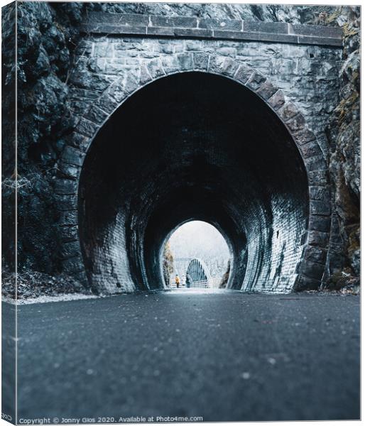 Tunnel on the Keswick to Threlkeld pathway  Canvas Print by Jonny Gios