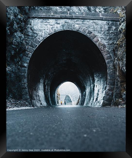 Tunnel on the Keswick to Threlkeld pathway  Framed Print by Jonny Gios