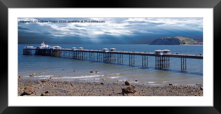 Outdoor Llandudno pier  Framed Mounted Print by Andrew Heaps
