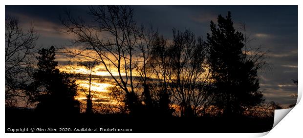 Winter Sunrise - Panoramic Print by Glen Allen