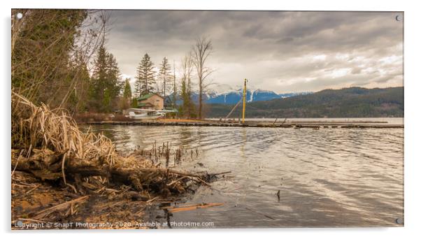 Late spring afternoon on Lakelse Lake at Waterlily bay, BC, Canada Acrylic by SnapT Photography