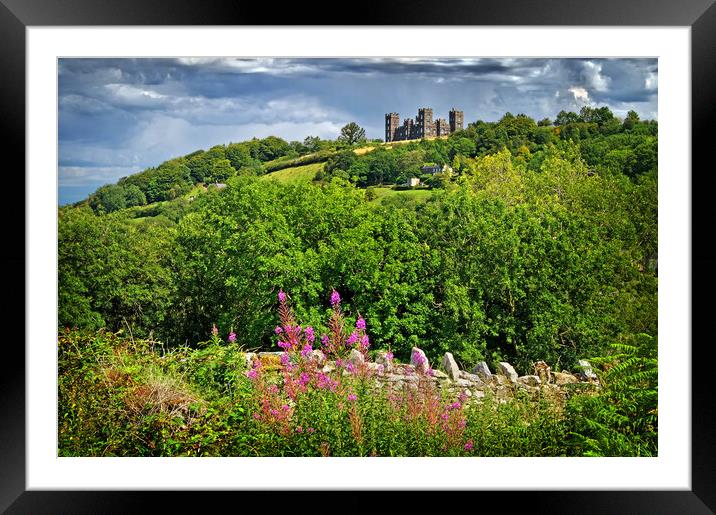 Riber Castle from High Tor Framed Mounted Print by Darren Galpin