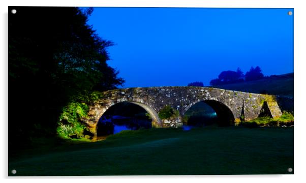 Two Bridges, Dartmoor, Devon UK Acrylic by Maggie McCall