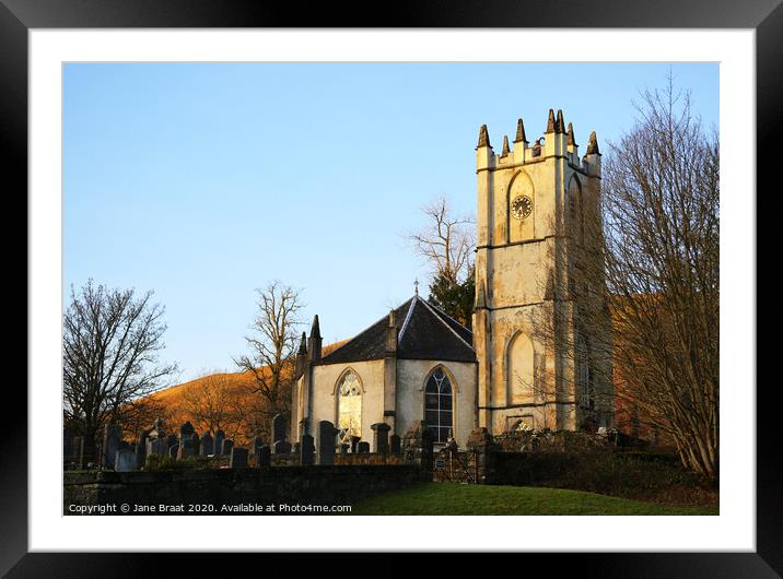 Glenorchy Parish Church Framed Mounted Print by Jane Braat