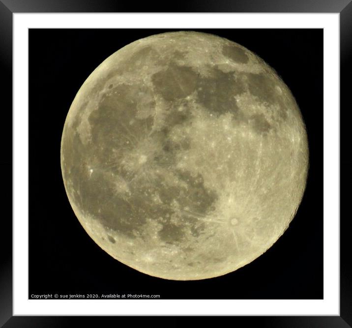 Moon Framed Mounted Print by sue jenkins