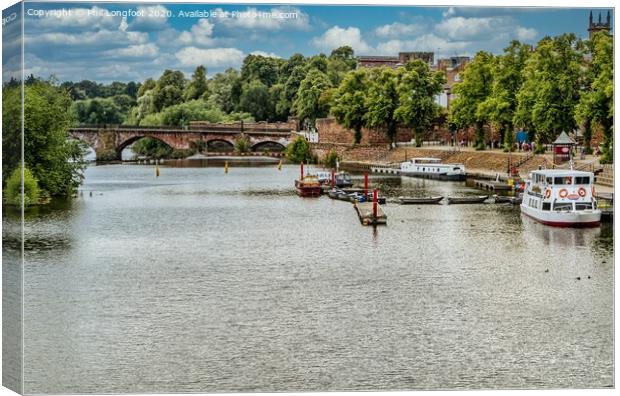 River Dee Chester  Canvas Print by Phil Longfoot