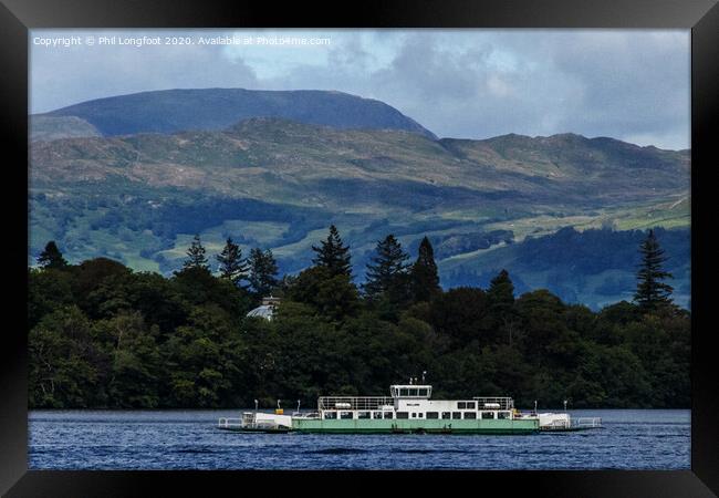 Lake Windermere Ferry Framed Print by Phil Longfoot