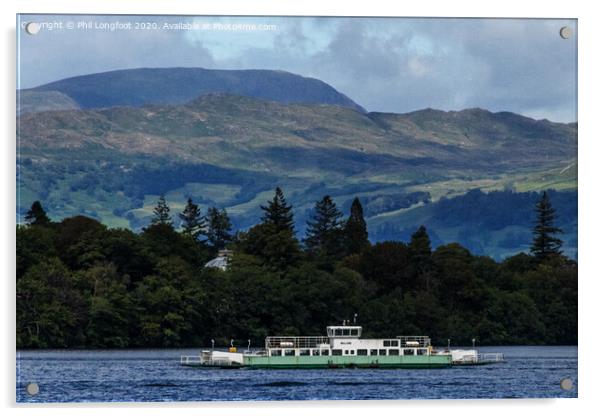 Lake Windermere Ferry Acrylic by Phil Longfoot