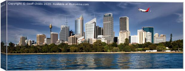 City skyline panorama, Sydney. Canvas Print by Geoff Childs