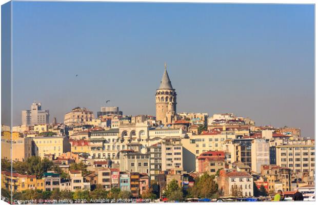 View over Beyoğlu, Istanbul Canvas Print by Kevin Hellon