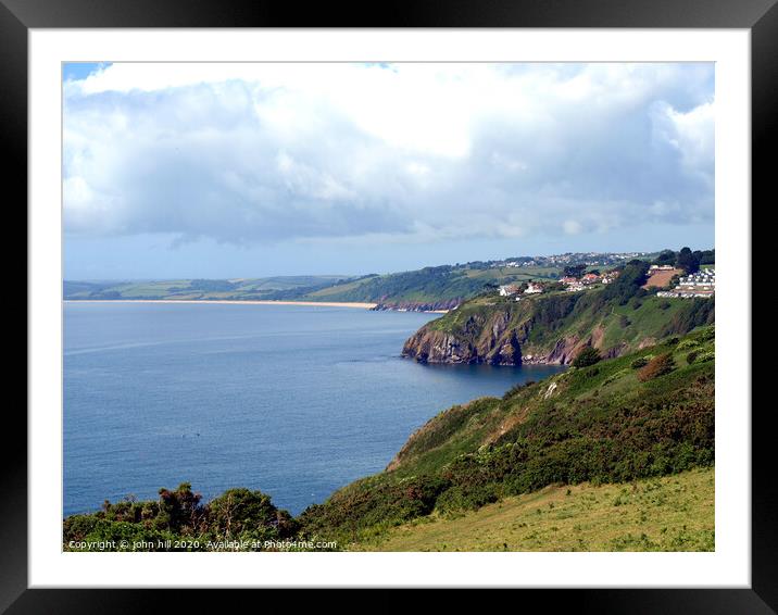 The South Hams coastline in Devon. Framed Mounted Print by john hill